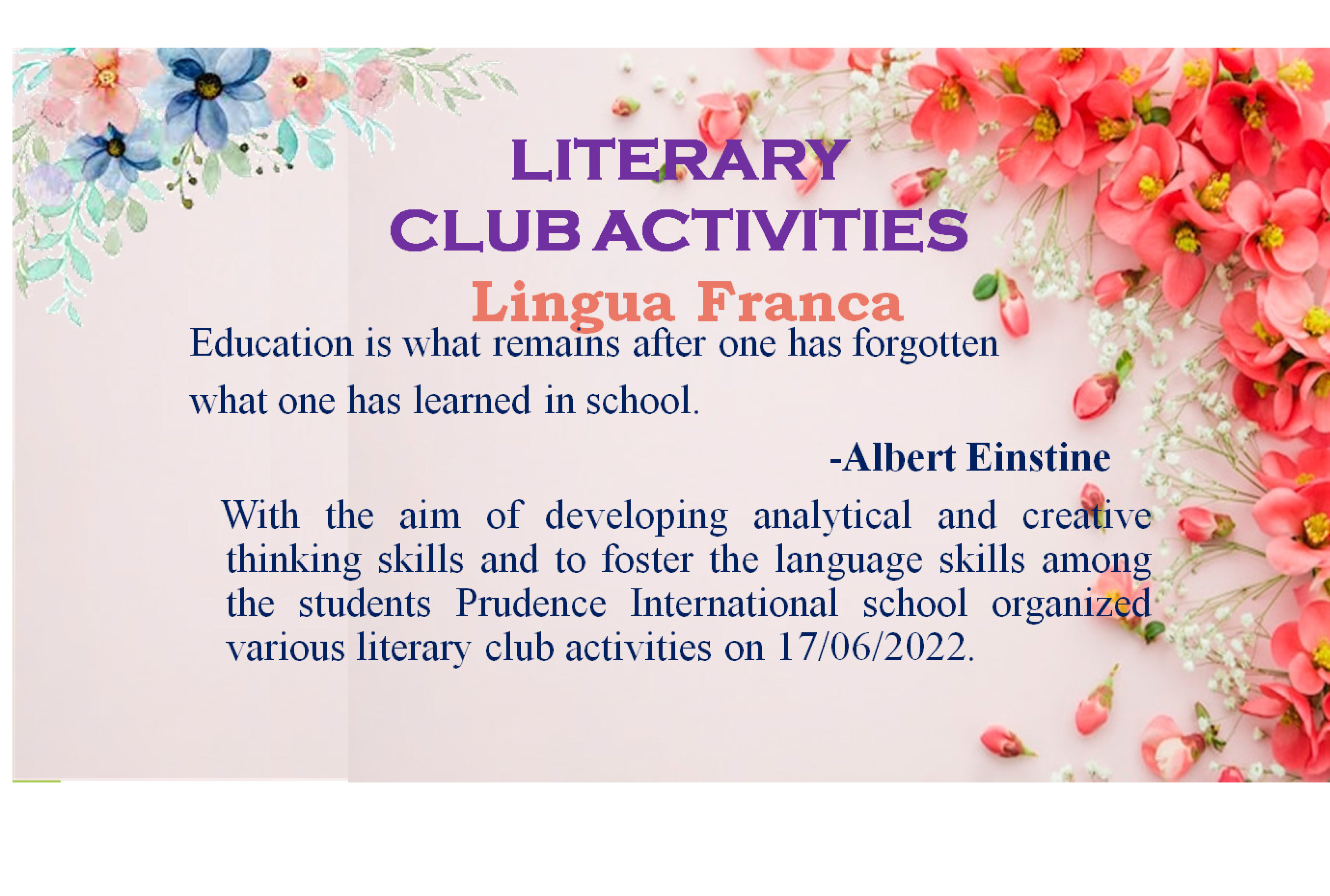 Prudence Literacy Club